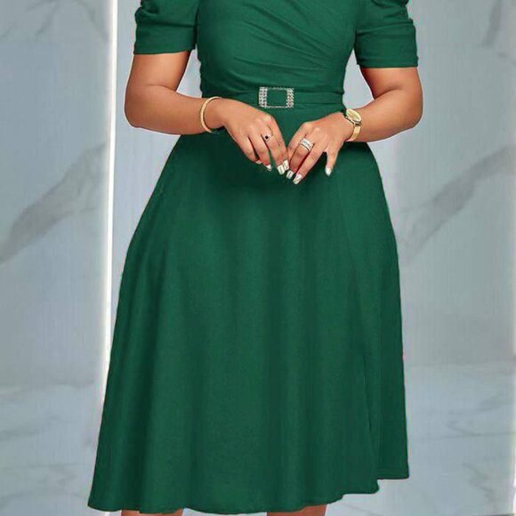 Emerald Grace Midi Dress S - XL - Picture 2 of 3
